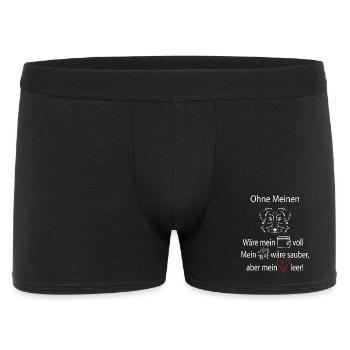 Ohne mein Hund - Männer Boxer Shorts - Schwarz - Vorne