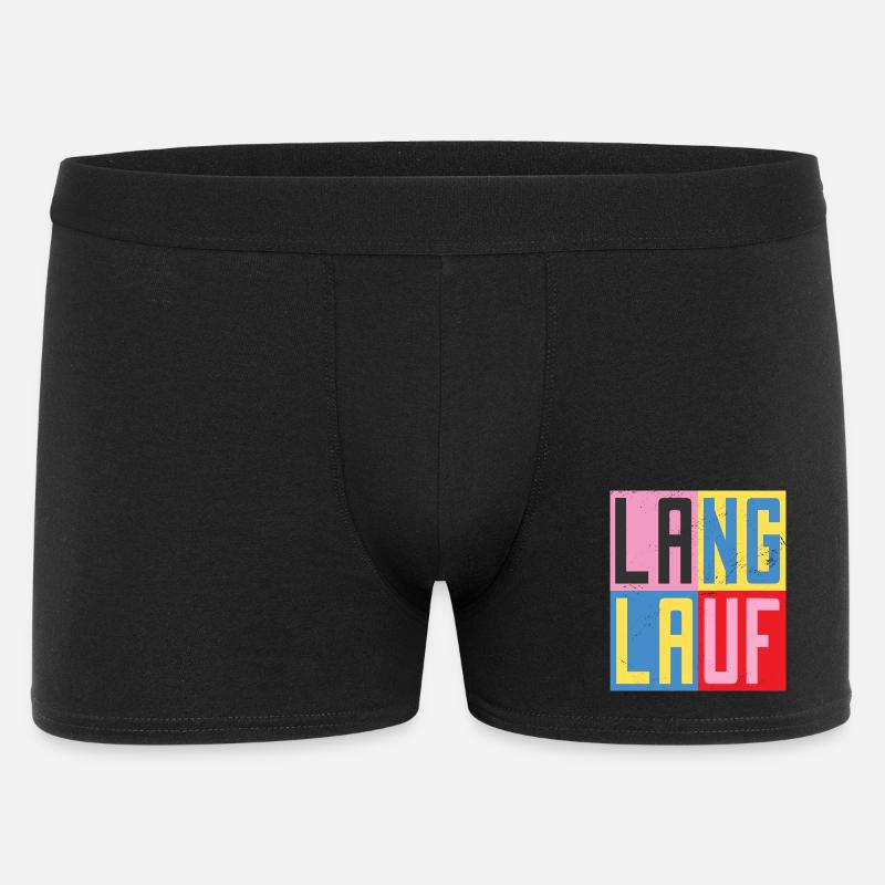 Langlauf Design - Männer Boxer Shorts - Schwarz