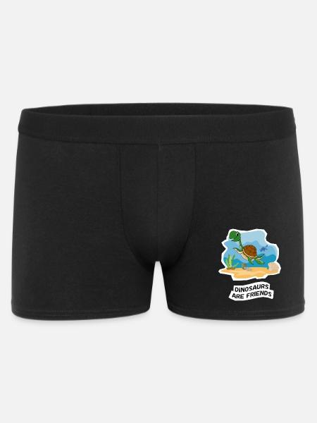 Dinosaurs are Friends - Men's Boxer Shorts - black
