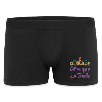 Citrouille citron qui a la trouille chauve souris - Boxer Homme - noir - Devant