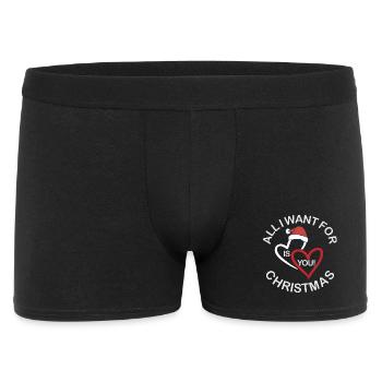 All I want for Christmas is you t-shirt design - Men's Boxer Shorts - black - Front