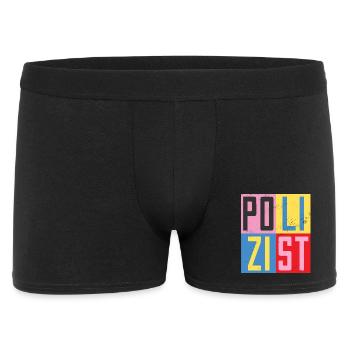 Polizist Design - Männer Boxer Shorts - Schwarz - Vorne