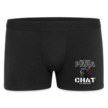 Chat neon lunettes arcenciel - Boxer Homme - noir - Devant