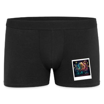 Octopus Octopus Neon dancing in the night - Men's Boxer Shorts - black - Front