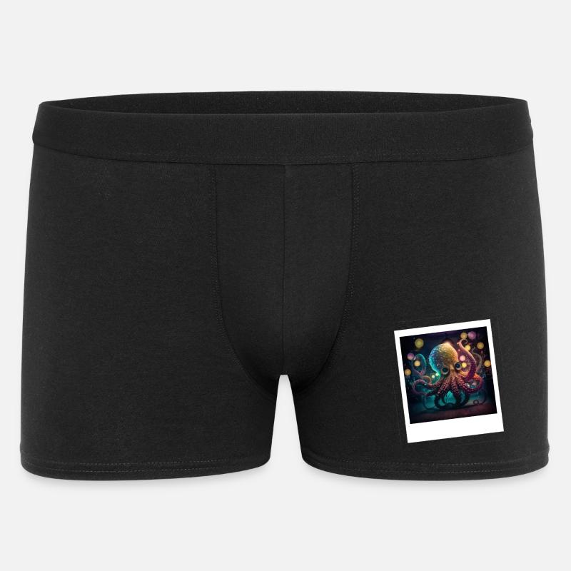 Pieuvre Pieuvre Dansant néon dans la nuit - Boxer Homme - noir