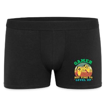 Gamer Boy Level Up Retro - Boxer Homme - noir - Devant