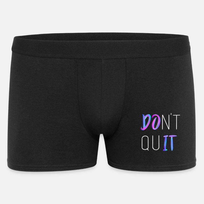 Don't Quit - Männer Boxer Shorts - Schwarz
