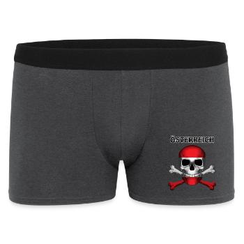 Skull Jolly Roger Pirate Flag Oesterreich R6Z - Men's Boxer Shorts - charcoal grey - Front