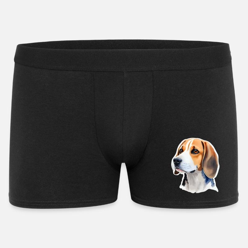 Beagle - Männer Boxer Shorts - Schwarz