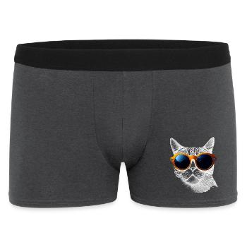 Coole Katzen-Vibes - Männer Boxer Shorts - Anthrazit - Vorne