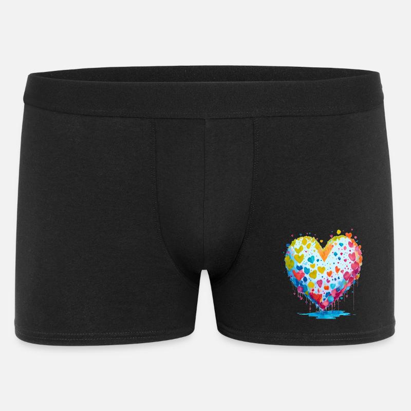 Je te donne mon cœur - Boxer Homme - noir