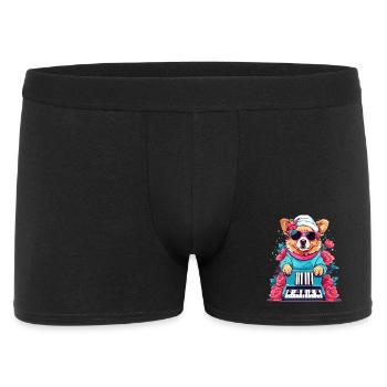 Dog with Piano - Men's Boxer Shorts - black - Front