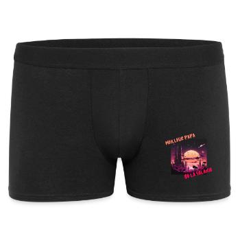 Meilleur Papa Galactique - Boxer Homme - noir - Devant