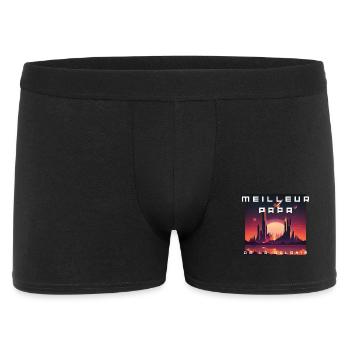 Meilleur Papa de la Galaxie - Boxer Homme - noir - Devant