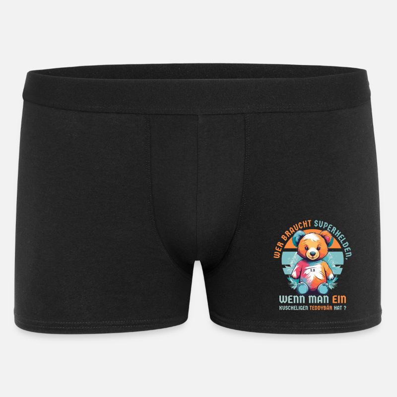 Kuscheliger Teddybär - Männer Boxer Shorts - Schwarz