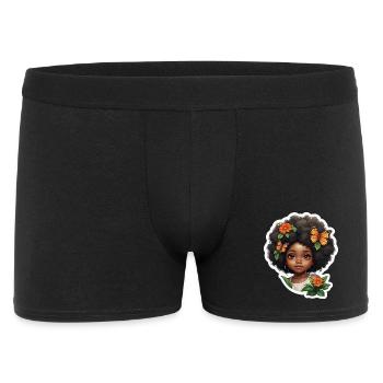 Natürliche African Beauty Illustration - Männer Boxer Shorts - Schwarz - Vorne