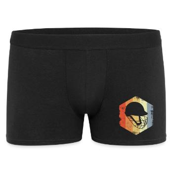 Vintage cricket helmet sketch - Men's Boxer Shorts - black - Front