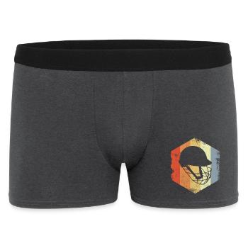 Vintage cricket helmet sketch - Men's Boxer Shorts - charcoal grey - Front