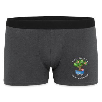 Passez un peu de Noël poilu - Boxer Homme - charbon - Devant