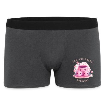 T-shirt thé sucré Thé et gâteaux Kawaii Cadeau - Boxer Homme - charbon - Devant