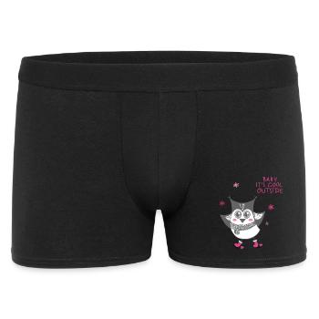 Bébé il fait frais dehors - Owl - Boxer Homme - noir - Devant