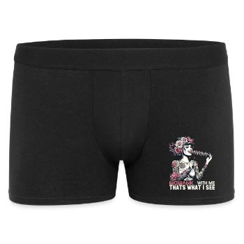 Schaschlik lecker Frau Tattoo Geschenk - Männer Boxer Shorts - Schwarz - Vorne