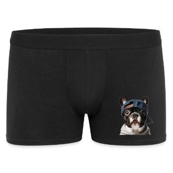Bouledogue français avec une casquette de baseball. - Boxer Homme - noir - Devant