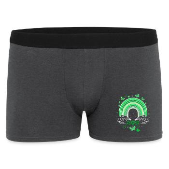 St Patrick's Day rainbow with butterflies - Men's Boxer Shorts - charcoal grey - Front