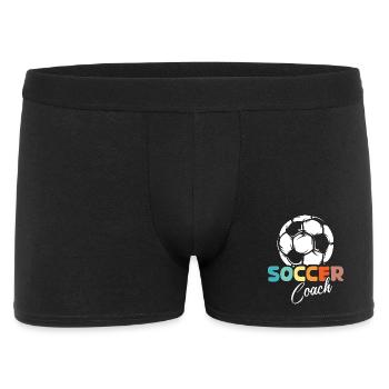 retro soccer coach Fußballspiel Mannschaft Symbol - Männer Boxer Shorts - Schwarz - Vorne