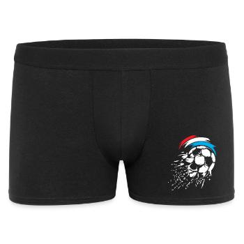 Fußball Niederlande Ball Explosion Team Holland - Männer Boxer Shorts - Schwarz - Vorne