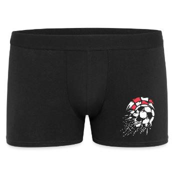 Fußball Kroatien Team Ball Explosion Illustration - Männer Boxer Shorts - Schwarz - Vorne