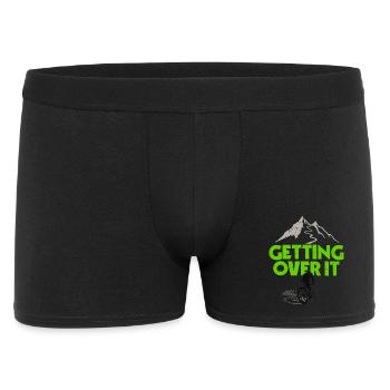 Radfahrer Motivatons Spruch - Getting Over It  - Männer Boxer Shorts - Schwarz - Vorne