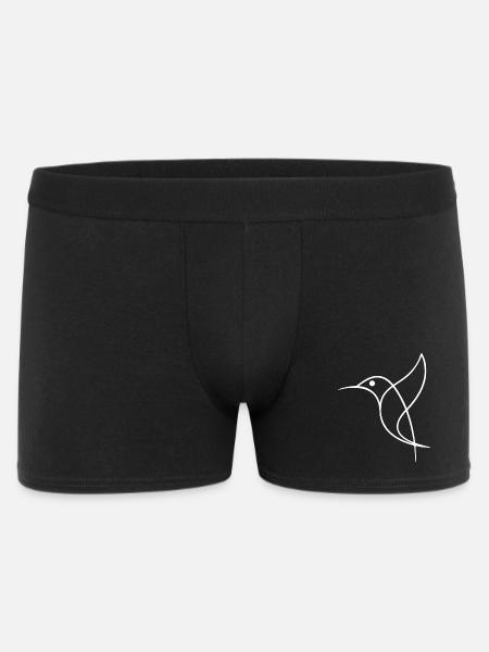 Sketch of a White Bird - Men's Boxer Shorts - black