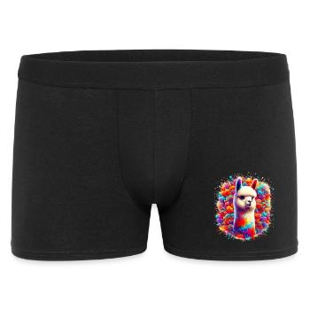 Alpaka - Männer Boxer Shorts - Schwarz - Vorne