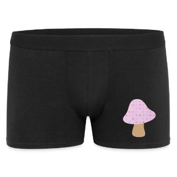 Pilz braun Punkte Dots pastell Wald Kinderzimmer - Männer Boxer Shorts - Schwarz - Vorne