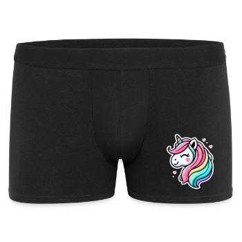 Unicorn Comic Rainbow Hearts - Men's Boxer Shorts - black - Front