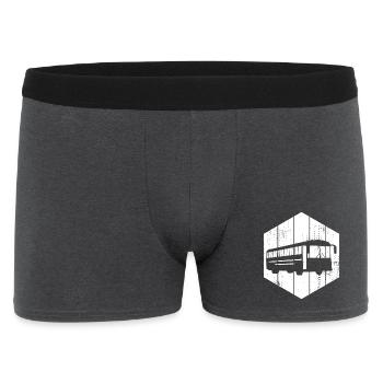 Bus Drawing - Men's Boxer Shorts - charcoal grey - Front