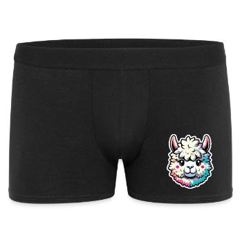 Alpaca Head Colorful - Men's Boxer Shorts - black - Front