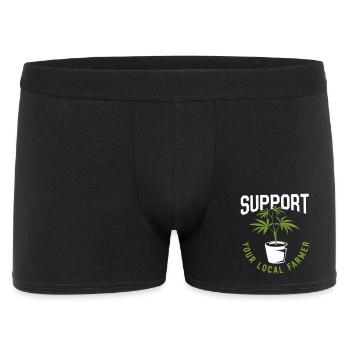 Soutenez votre producteur local de cannabis - Boxer Homme - noir - Devant