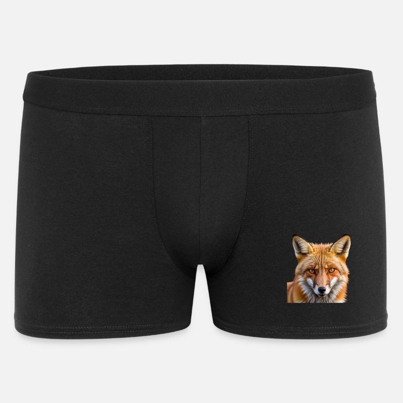 Fuchs Tierbild - Männer Boxer Shorts - Schwarz