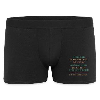 Âge et humour esprit jeune - Boxer Homme - noir - Devant