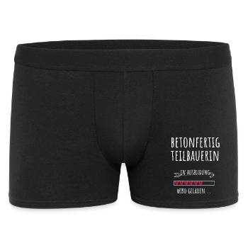 Betonfertigteilbauerin Ausbildung Beruf Geschenk - Männer Boxer Shorts - Schwarz - Vorne
