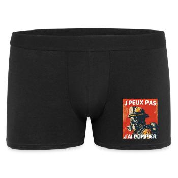 Pompier masqué – J'peux pas - Boxer Homme - noir - Devant