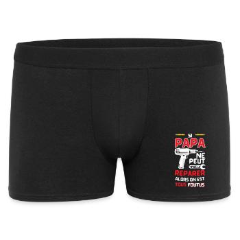 Quand Papa Répare Tout - Boxer Homme - noir - Devant