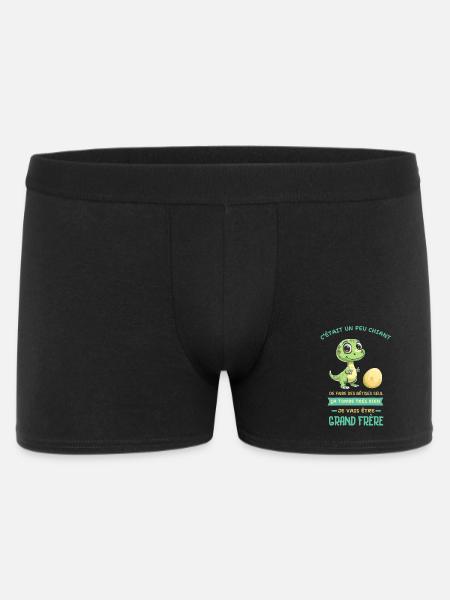 Dino mignon, Grand frère arrive - Boxer Homme - noir