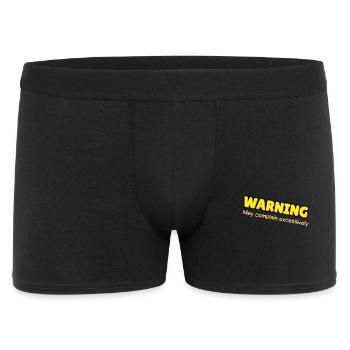 Warnung: Übermäßiges Klagen - Männer Boxer Shorts - Schwarz - Vorne