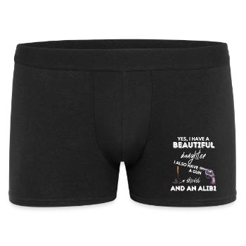 Alibi de la pelle au fusil fille - Boxer Homme - noir - Devant