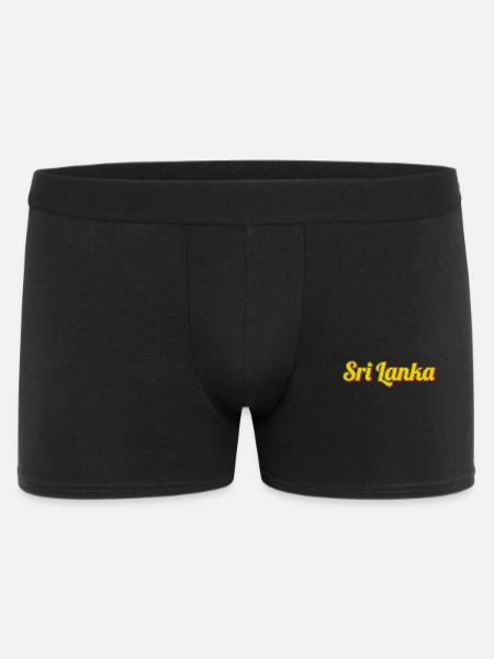 Sri Lanka retro skrift i farver - Boxer Shorts til mænd - sort