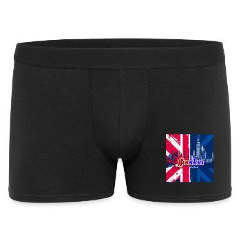 London Union Jack Skyline - Männer Boxer Shorts - Schwarz - Vorne