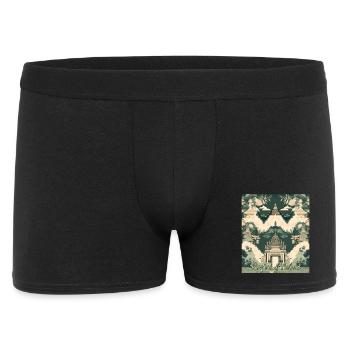 Panorama du temple du Royaume de Thaïlande - Boxer Homme - noir - Devant
